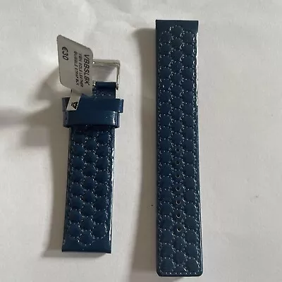 $30 • Buy New Authentic Vabene Sole Leather 20mm Dark Blue Strap With Buckle 115/75