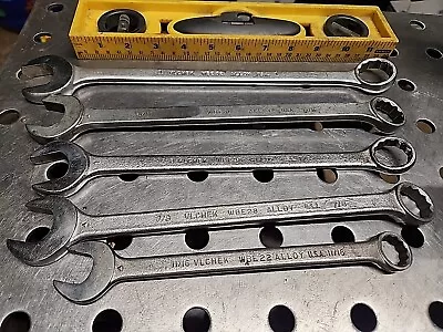 Vlchek Vintage 5PC Wrench Set USA Made 1  - 11/16  #1327 • $16.99