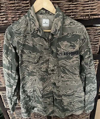 Genuine US Air Force Army Utility Combat Tiger Camo Cargo Shirt Jacket -M • £18