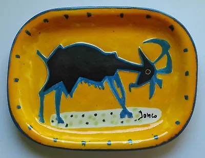 Signed MARCEL JANCO Large Plate Ceramics  DADA  Israel Romania Modern Art Jewish • $890