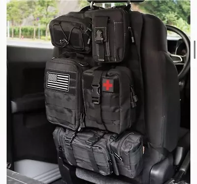 Car Truck Seat Back Organizer Tactical Molle Cover Vehicle Panel Storage Pouches • $58.99