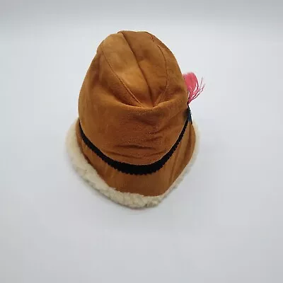 Shearling Suede Hat Men Med Brown Seifter Associates Vintage Leather Sheepskin • $20