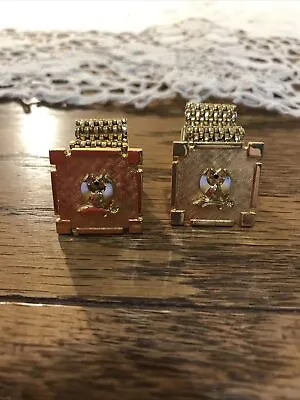 Vtg Masonic Shriners International Fraternity Wrap Around Mesh Cufflinks Gold • $19.79