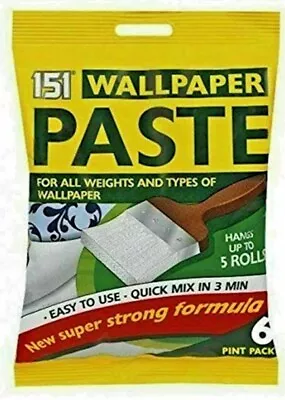 5 Roll Wallpaper Adhesive Paste Super Stick Wall Paper Paste Extra Strong • £2.89