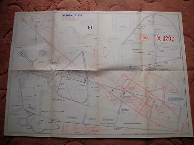 Radio Modeller Plans Of The Aeronca C-1  A 1:6 Scale Model 58 1/4  Wingspan • £2.70