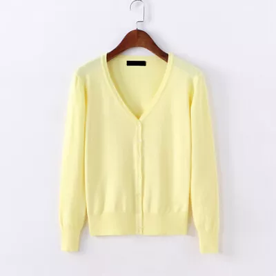 $16.99 • Buy Womens Cardigan Long Sleeve Solid Color Ladies Knitted Top Cardigans Outwear NEW