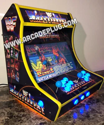 WWF Wrestlefest Tabletop Bartop Arcade Cabinet Raspberry Pi 4 Build • $1049.99