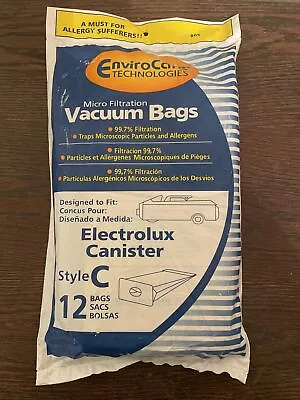 Envirocare 805 ELECTROLUX Canister Style C Vacuum Bags Micro Filtration~12 Bags • $9.95