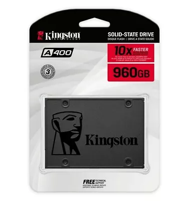 Kingston A400 960GB SSD 2.5  SATA III Solid State Drive HDD PC Computer Laptop • £49.99