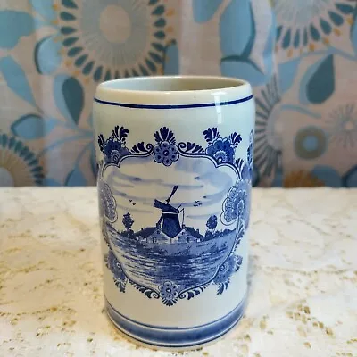 $8.99 • Buy Vintage Delft Blue Holland Windmill Mug
