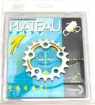 T.A. Chainring 20T Stainless Steel 58 BCD TA 3/32  V A NOS • $36.96