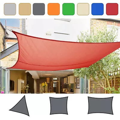 Sun Shade Sail Garden Patio Sunscreen Awning Canopy Screen 98% UV Block Greenbay • £31.95