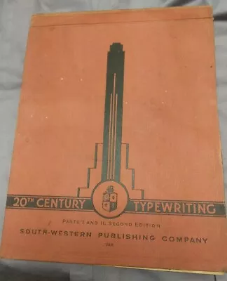 Vintage 1933 20th Century Typewriting Hardcover Book Art Deco Cover 2nd Ed  • $12.99