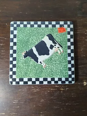 Sakura By Oneida Warren Kimble Trivet Tile Raised Cow 7 1/4” In Square • $20