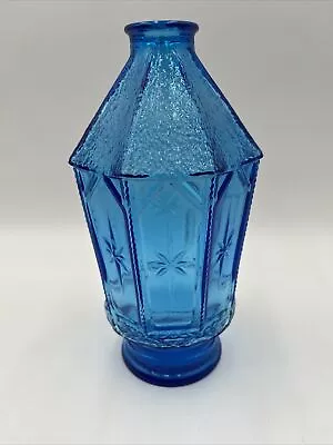 Vintage Aqua Blue Wheaton Glass Co. Fire Extinguisher Bottle Octagon Vase Shaped • $18.99