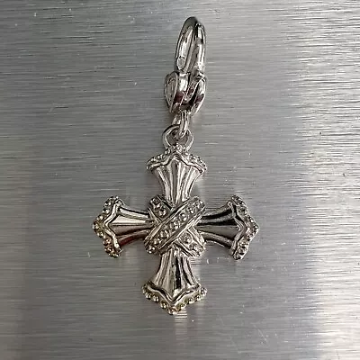 Judith Ripka 925 Sterling Silver Maltese Cross Charm W/ Heart Clasp • $99