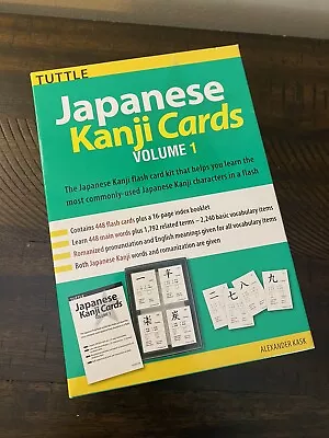 TUTTLE Japanese Kanji Cards Kit (Volume 1) Learn 448 Japanese Characters • $14.98
