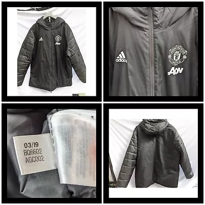 Manchester United Waterproof Adidas Coat Mens Size XL • £34.99