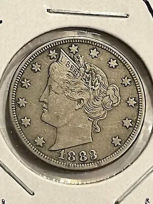$1.99 • Buy 1883-nc Liberty V-Nickel With Liberty Historic 1883-No Cents V-5c NO RESERVE!!!