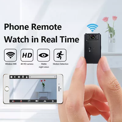 Mini Camera 4K HD WiFi Wireless Home Security Nanny Cam Night Vision Micro DVR • $47.18