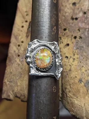 Mexican Jelly Opal Sterling Silver Ladies Ring Heavy Duty Size 5 • $65