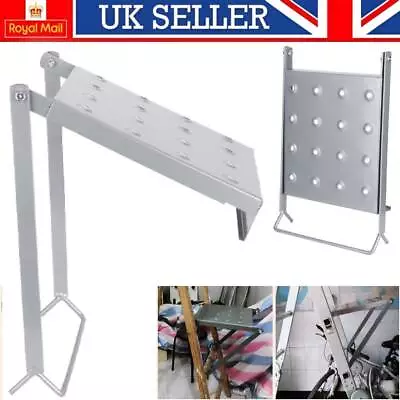 Foldable Galvanized Ladder Step Working Platform Stand For Multi Ladders 150kg • £18.89