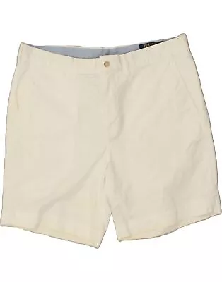 POLO RALPH LAUREN Mens Straight Fit Chino Shorts W36 Large  White Cotton AT13 • £15.89