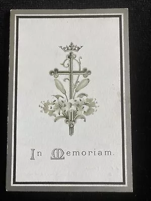 1904 In Memoriam Funeral Mourning Card Johnson Wilkinson Of Bradford Aged 76 • £3