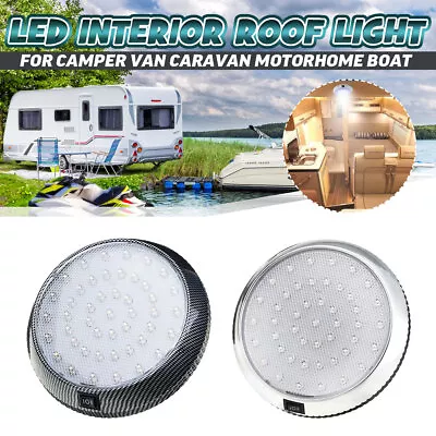 1-6PC 12V 46 LED Car Caravan Interior Light Bright Light Ceiling Round Dome Roof • $14.63