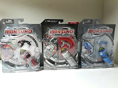 Monsuno Figure #03 Charger #06 Backslash & #25 Lock (Shadow Edition) • $69.99