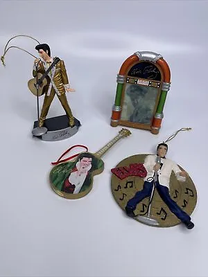 Elvis Ornament Lot Of 4 Jukebox Figurines Collection Christmas Music • $20