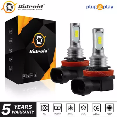 $10.88 • Buy H8 H9 H11 LED Headlight Super Bright Bulbs Kit 8000LM 200W HIGH/LOW Beam 6000K