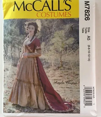 £14.50 • Buy McCalls 7826 Ladies Medieval Dress Bustier Long Cape Costume New Uncut Pattern S