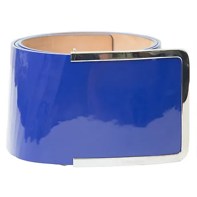 £55.31 • Buy GIORGIO ARMANI Women's Cobalt Blue 4  Wide Leather Belt YGWD73/YD035 $645 NWT