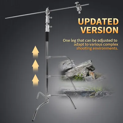 Upgraded Heavy Duty Stainless Steel C-Stand With Hold Boom Arm And Grip Head • $179.99