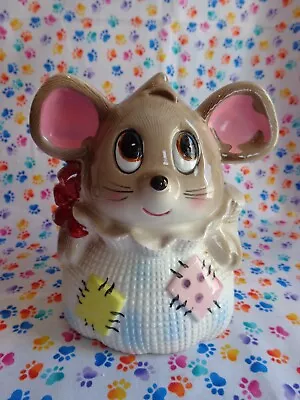 Vintage Planter Vase Mouse In Bag Whimsical Kitschy Retro Made In Japan Cute • $19.99