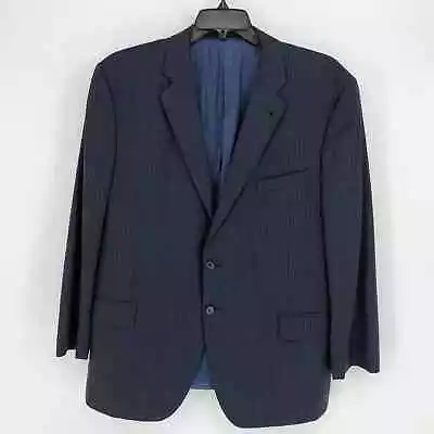 JOSEPH ABBOUD Men's Suit Jacket 48R Navy Blue Pinstripe Super 120s Wool Blazer • $40