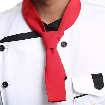 Chef Neck Scarf Neckerchief Sweat Towel For Restaurant Kitchen Waiter - Red • £5.81