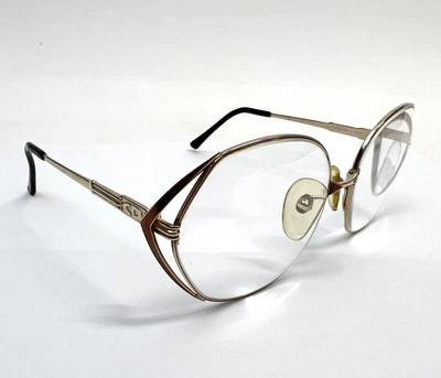 $89.09 • Buy Vintage CHRISTIAN DIOR Glasses 2302 Gold Plated Woman's Frame Round Oversize