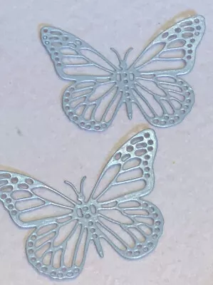 12 X Gorgeous Baby Blue Pearl Card Die Cut Butterflies Wedding Party Decorations • £2.50