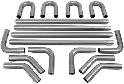 16pcs 2.25  Od Diy Custom Exhaust Tubing Mandrel Bend Pipe Straight & U-bend Kit • $139.99