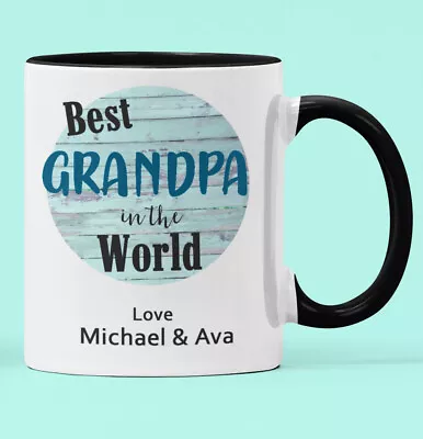 Best Grandpa Coffee Cup Mug Personalised Grandkids Birthday Fathers Day Gift  • $15.95