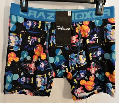 Disney Mickey Mouse Mens Crazy Boxer Briefs Colorful Underwear  Large Or XL • $13.99