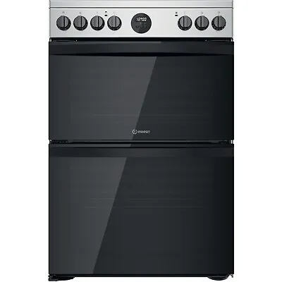 £494.92 • Buy Indesit 60cm Double Oven Electric Cooker - Stainless Steel ID67V9HCX