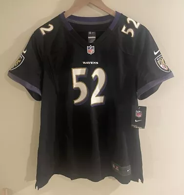 Nike Baltimore Ravens Ray Lewis #52 On Field Jersey Size Womens XL Black/Purple • $23.96