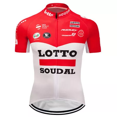 Cycling Jersey Lotto Short Sleeve Bike Shirt Motocross Road Ride Top Clothes MTB • $19.98