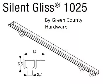 Campervan / Motorhome Silent Gliss Curtain Track 1.0 Mtr Top Fix Complete Kit • $34.91