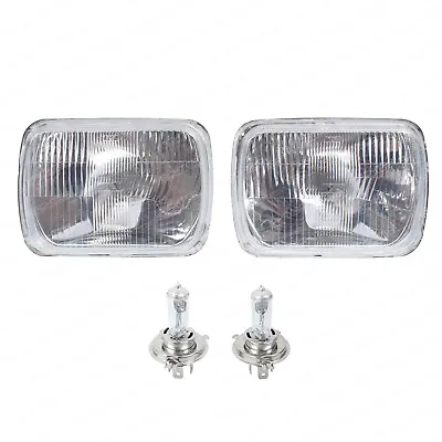 $35.49 • Buy Pair 5x7  H4 Headlight Upgrade Kit For Hilux Ute 60/55w Rectangle Headlamp