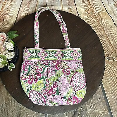 Vera Bradley Shoulder Bag Morgan Pink Petal Purse Quilted Paisley M14 • $12