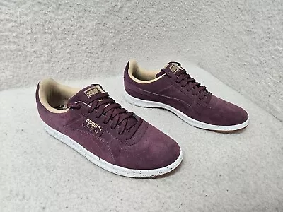 Puma G Vilas Men Sneakers 10.5 Purple Suede Lace Up Comfort Fit Athletic Shoes • $36.89